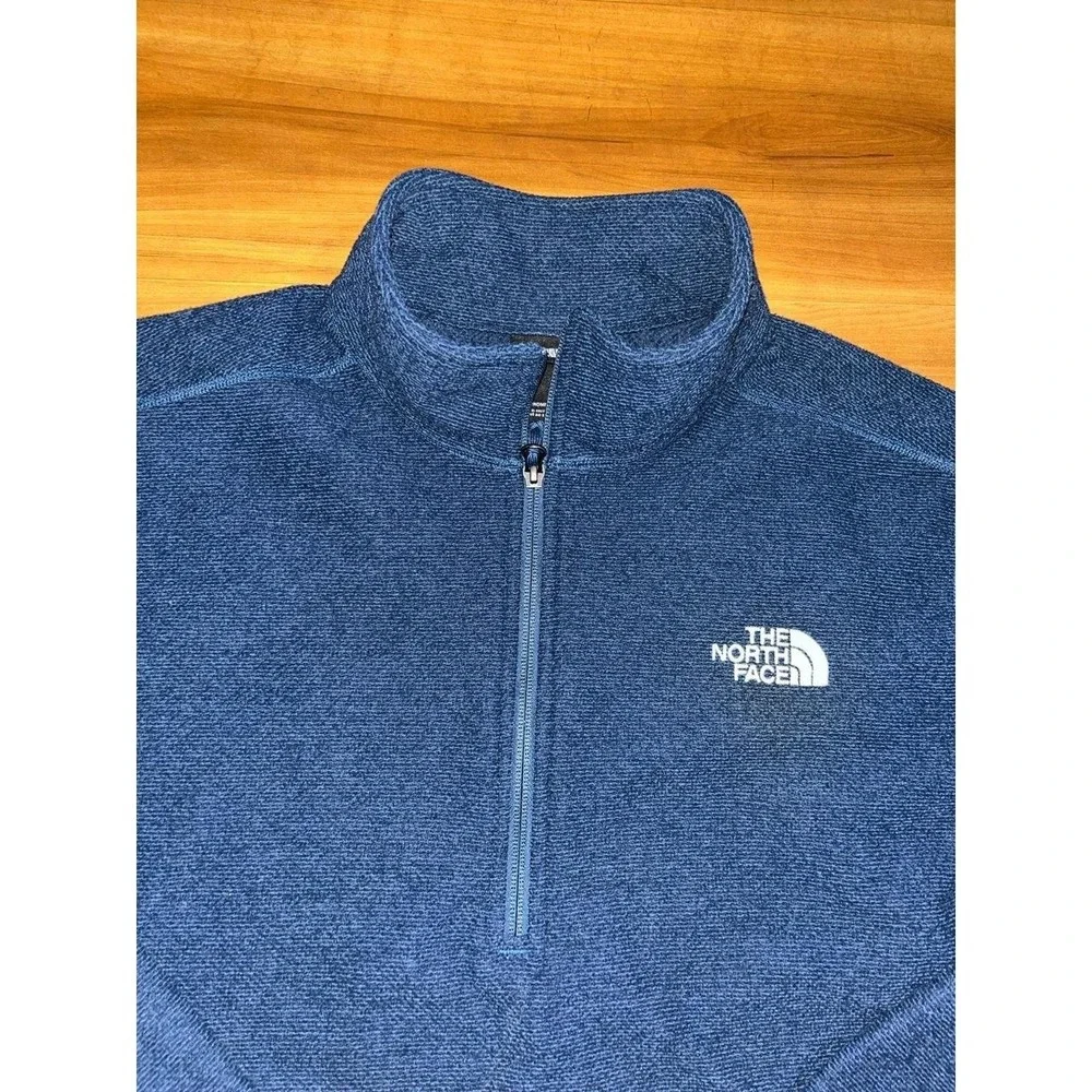 Mens The North Face Textured Cap Rock Fleece Quarter-Zip Pullover Jacket